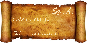 Szűcs Atilla névjegykártya